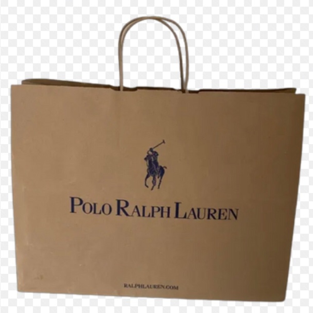 RALPH LAUREN Brown Paper Shopping Bag